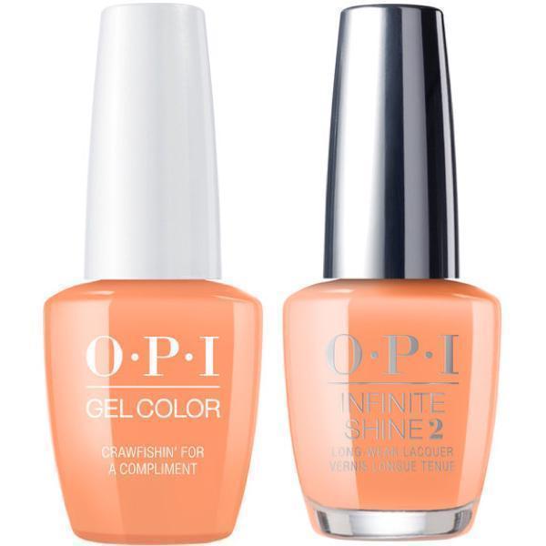 OPI GelColor Crawfishin' For A Compliment #N58 + Infinite Shine #N58-Gel Nail Polish + Lacquer-Universal Nail Supplies