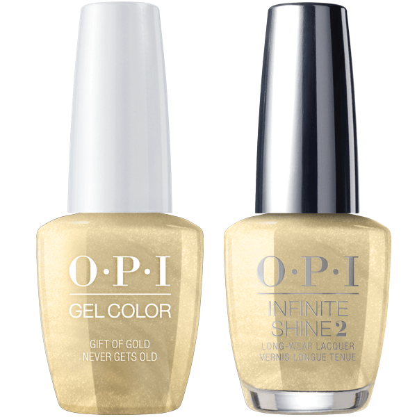 OPI GelColor Gift Of Gold Never Gets Old #J12 + Infinite Shine #J51-Gel Nail Polish + Lacquer-Universal Nail Supplies
