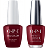 OPI GelColor Got the Blues for Red #W52 + Infinite Shine #W52-Gel Nail Polish + Lacquer-Universal Nail Supplies