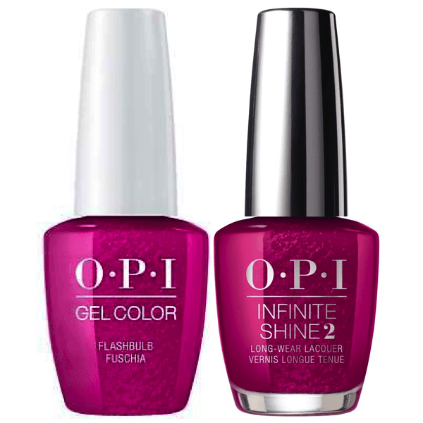 OPI GelColor + Infinite Shine Flashbulb Fuchsia #B31-Gel Nail Polish + Lacquer-Universal Nail Supplies