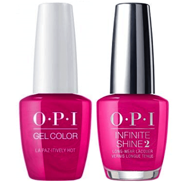 OPI GelColor + Infinite Shine La Paz-itively Hot #A20-Gel Nail Polish + Lacquer-Universal Nail Supplies