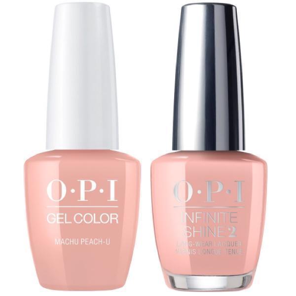 OPI GelColor + Infinite Shine Machu Peach-u #P36-Gel Nail Polish + Lacquer-Universal Nail Supplies