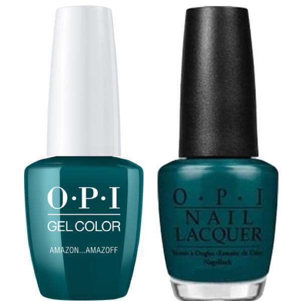 OPI GelColor + Matchig Lacquer Amazon...Amazoff #A64-Gel Nail Polish + Lacquer-Universal Nail Supplies
