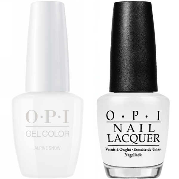 OPI GelColor + Matching Lacquer Alpine Snow #L00-Gel Nail Polish + Lacquer-Universal Nail Supplies