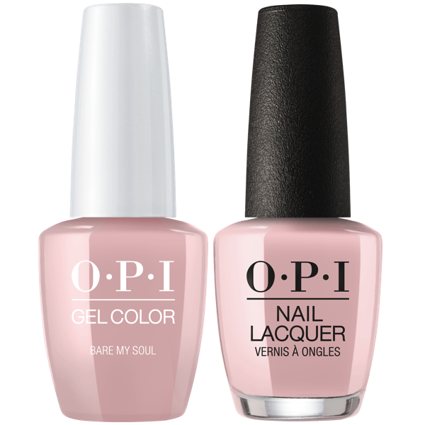 OPI GelColor + Matching Lacquer Bare My Soul #SH4-Gel Nail Polish + Lacquer-Universal Nail Supplies