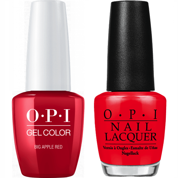 OPI GelColor + Matching Lacquer Big Apple Red #N25-Gel Nail Polish + Lacquer-Universal Nail Supplies