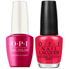 OPI GelColor + Matching Lacquer California Raspberry #L54-Gel Nail Polish + Lacquer-Universal Nail Supplies