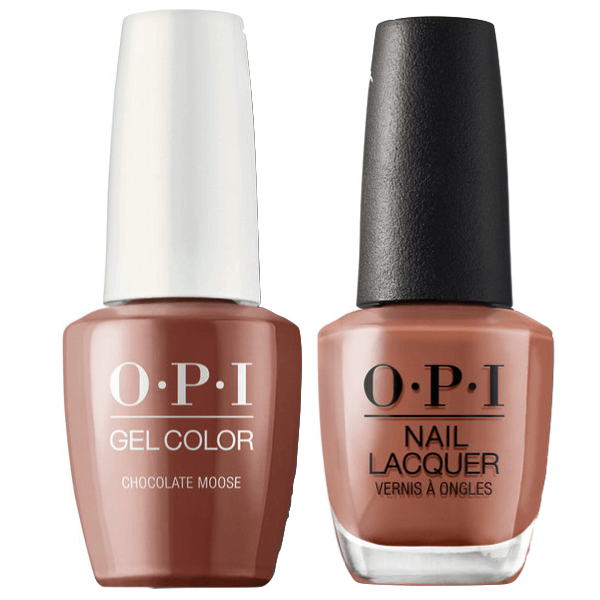 OPI GelColor + Matching Lacquer Chocolate Moose #C89-Gel Nail Polish + Lacquer-Universal Nail Supplies