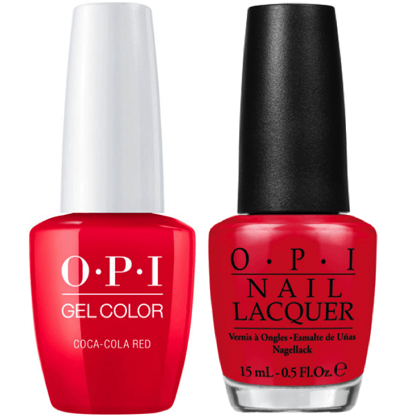 OPI GelColor + Matching Lacquer Coca-Cola Red #C13-Gel Nail Polish + Lacquer-Universal Nail Supplies