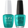 OPI GelColor + Matching Lacquer Dance Party 'Teal Dawn #N74-Gel Nail Polish + Lacquer-Universal Nail Supplies