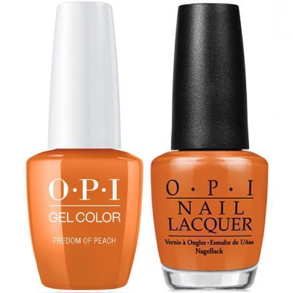 OPI GelColor + Matching Lacquer Freedom Of Peach #W59-Gel Nail Polish + Lacquer-Universal Nail Supplies