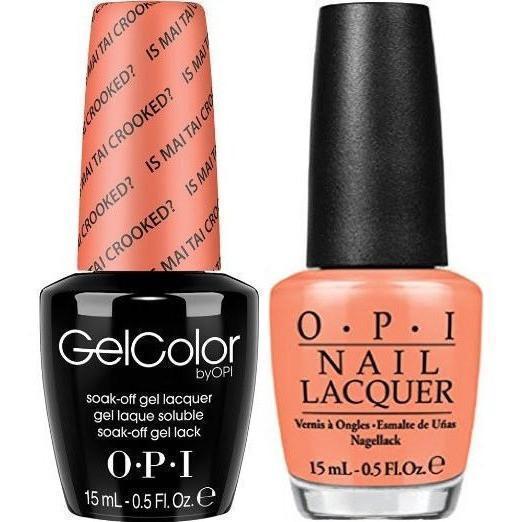 OPI GelColor + Matching Lacquer Is Mai Tai Crooked? #H68