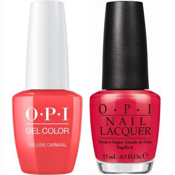 OPI GelColor + Matching Lacquer Live Love Carnaval #A69-Gel Nail Polish + Lacquer-Universal Nail Supplies
