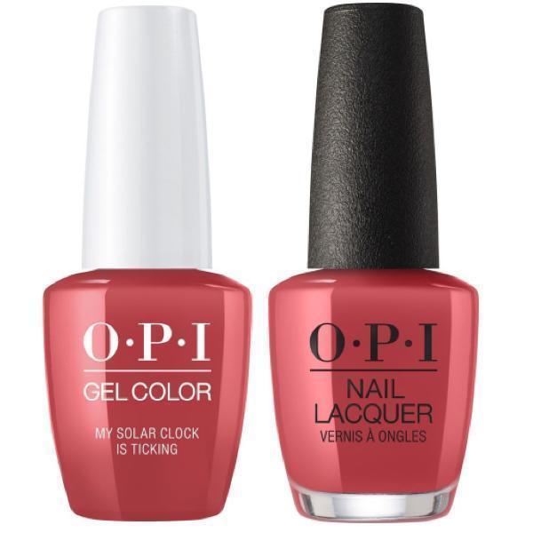 OPI GelColor + Matching Lacquer My Solar Clock Is Ticking #P38-Gel Nail Polish + Lacquer-Universal Nail Supplies