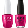 OPI GelColor + Matching Lacquer Pink Flamenco #E44-Gel Nail Polish + Lacquer-Universal Nail Supplies