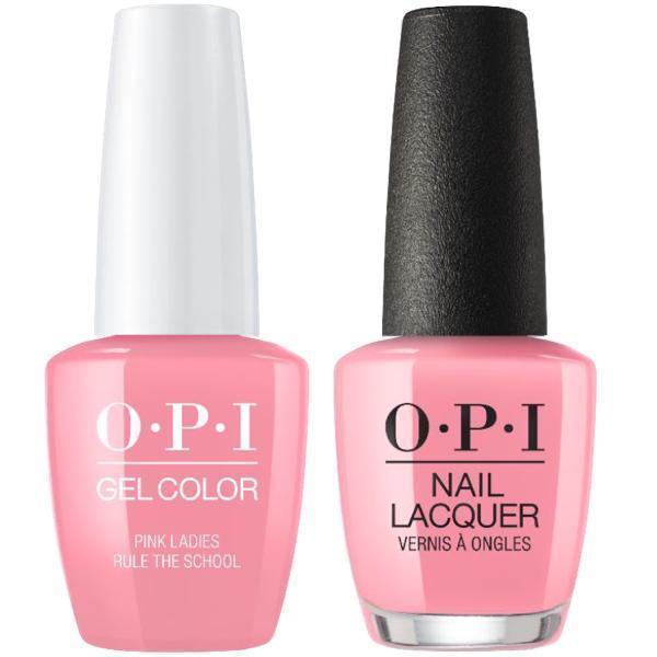 OPI GelColor + Matching Lacquer Pink Ladies Rule The School #G48-Gel Nail Polish + Lacquer-Universal Nail Supplies