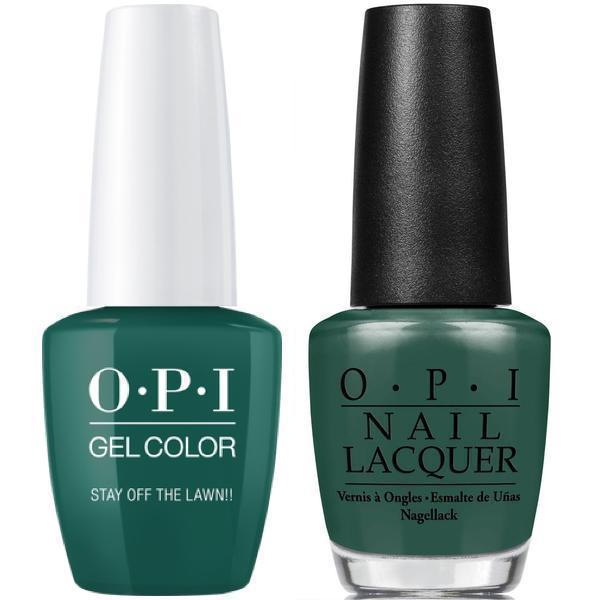 OPI GelColor + Matching Lacquer Stay Off The Lawn!! #W54-Gel Nail Polish + Lacquer-Universal Nail Supplies