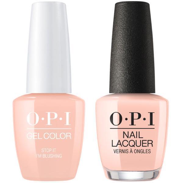 OPI GelColor + Matching Lacquer Stop It I'm Blushing #T74-Gel Nail Polish + Lacquer-Universal Nail Supplies
