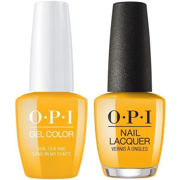 OPI GelColor + Matching Lacquer Sun, Sea And Sand In My Pants #L23