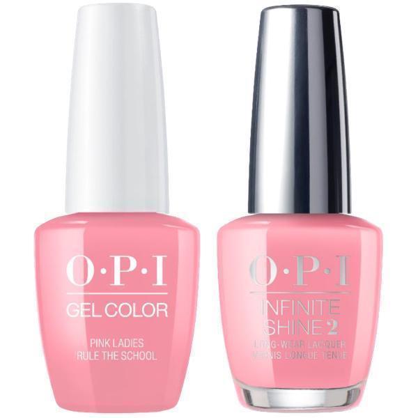 OPI GelColor Pink Ladies Rule The School #G48 + Infinite Shine #G48-Gel Nail Polish + Lacquer-Universal Nail Supplies
