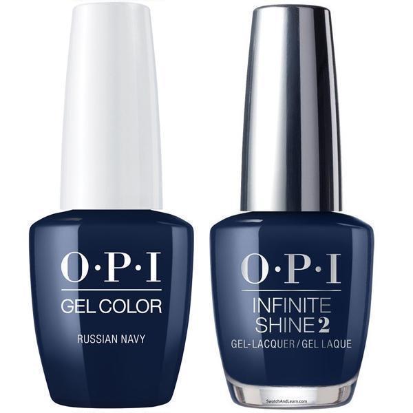 OPI GelColor Russian Navy #R54 + Infinite Shine #R54-Gel Nail Polish + Lacquer-Universal Nail Supplies