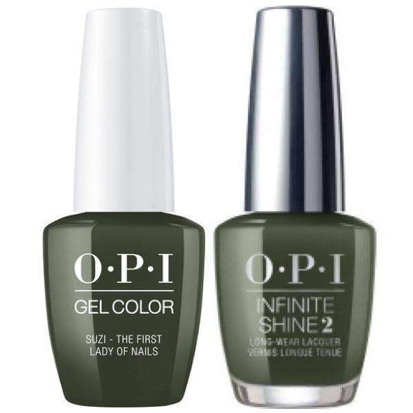 OPI GelColor Suzi-The First Lady Of Nails #W55 + Infinite Shine #W55-Gel Nail Polish + Lacquer-Universal Nail Supplies