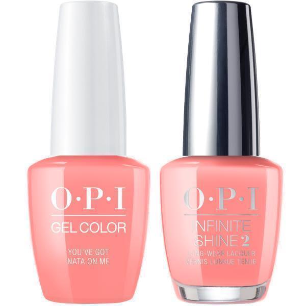OPI GelColor You've Got Nata On Me #L17 + Infinite Shine #L17