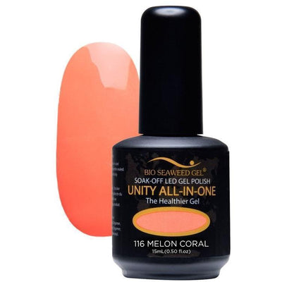 Unity All-in-One Colour Gel Polish Melon Coral #116-Gel Nail Polish-Universal Nail Supplies