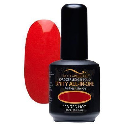 Unity All-in-One Colour Gel Polish Red Hot #128-Gel Nail Polish-Universal Nail Supplies