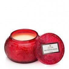 Voluspa Goji Tarocco Embossed Glass Chawan Bowl Candle-Candles-Universal Nail Supplies
