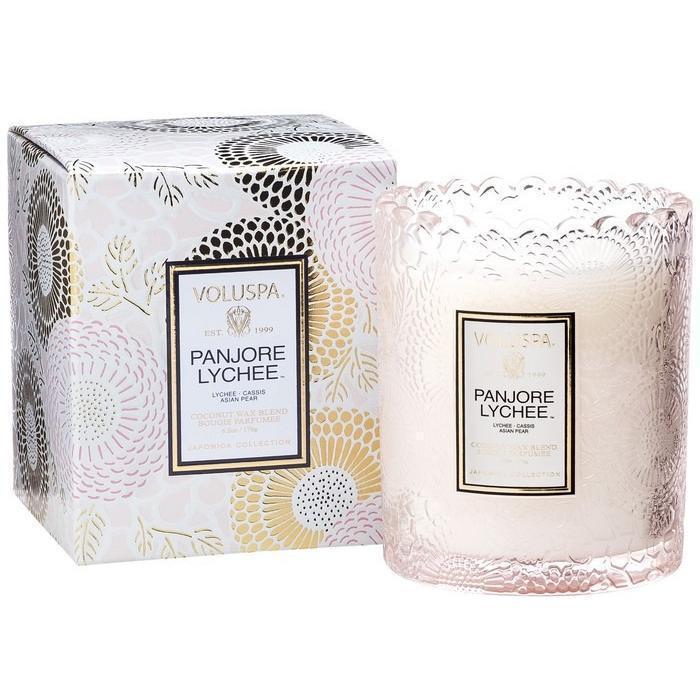 Voluspa Panjore Lychee Scalloped Edge Candle